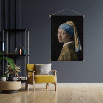 Textielposter Johannes Vermeer Meisje met de parel 1665-1167