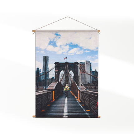 Textielposter Brooklyn Bridge New York Daglicht