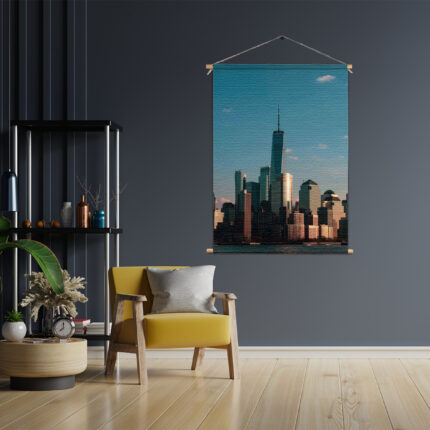 Textielposter New York Gebouwen Skyline
