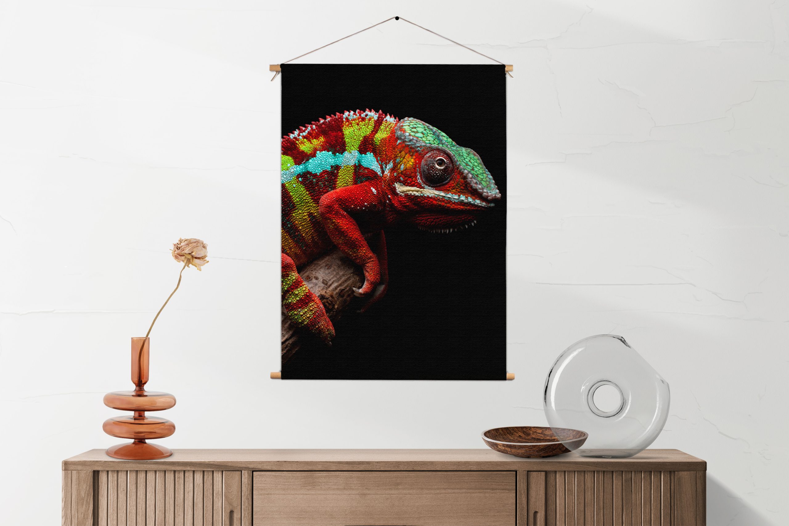Textielposter De Kameleon
