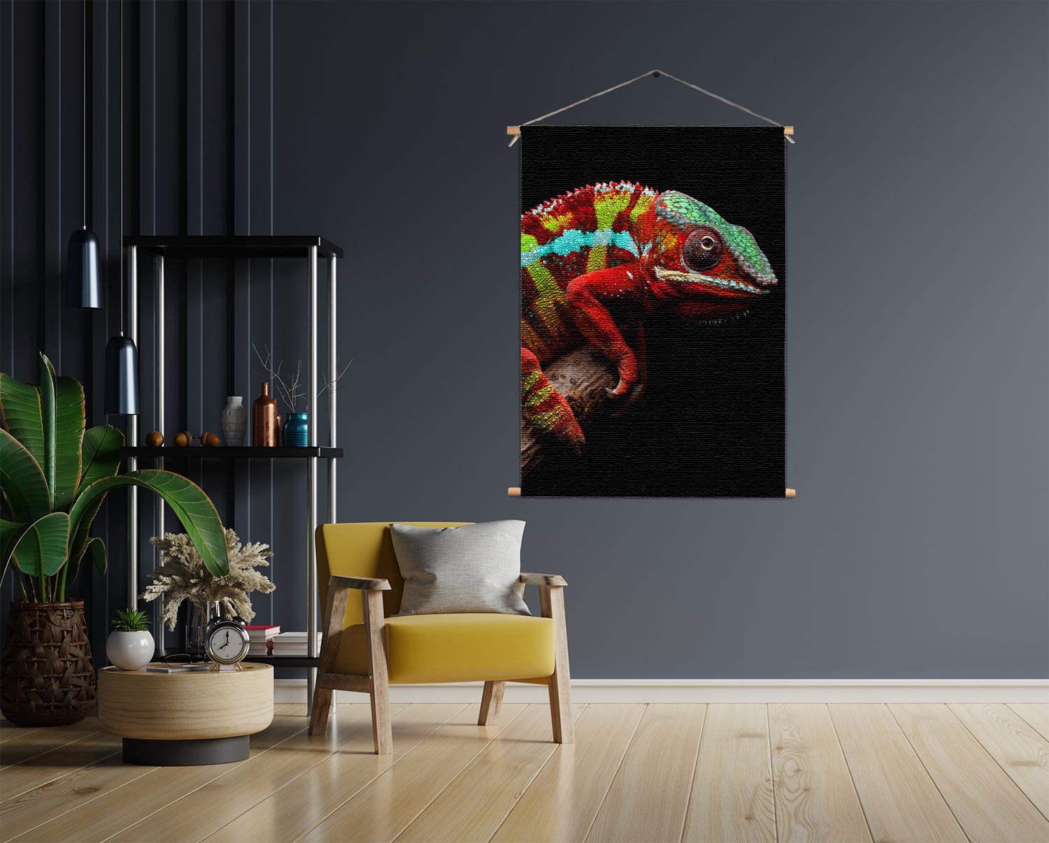Textielposter De Kameleon