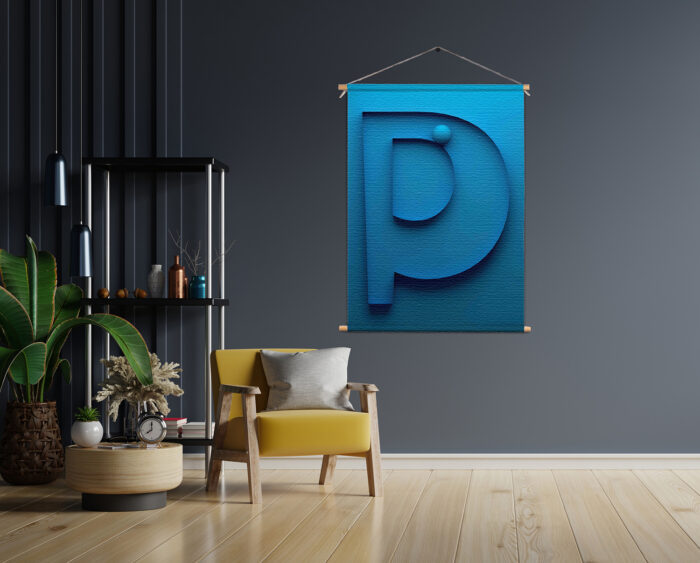 Textielposter Letter P