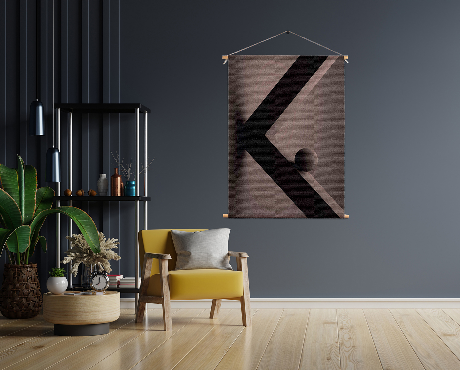 Template_50-70_verticaal_abstract_19 Textielposter Letter K