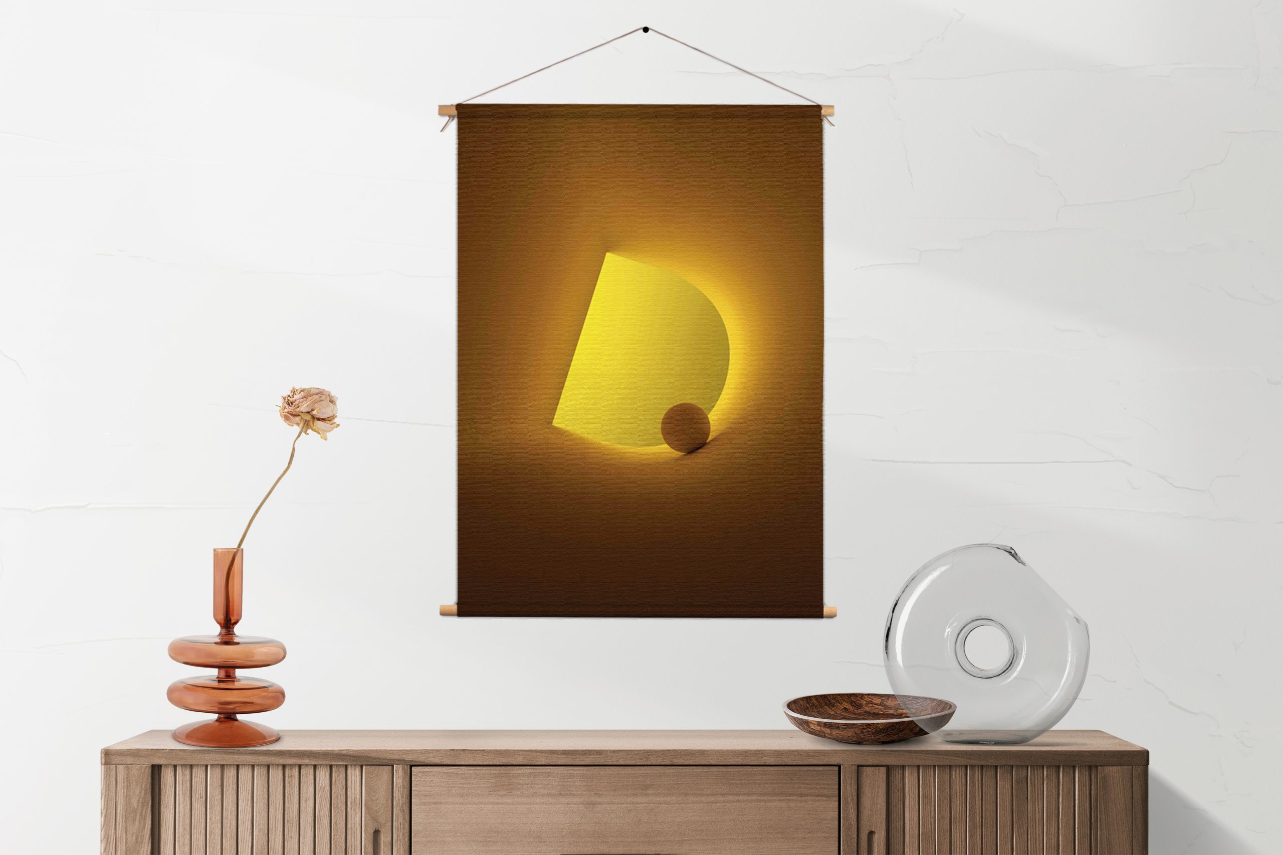 Textielposter Letter D