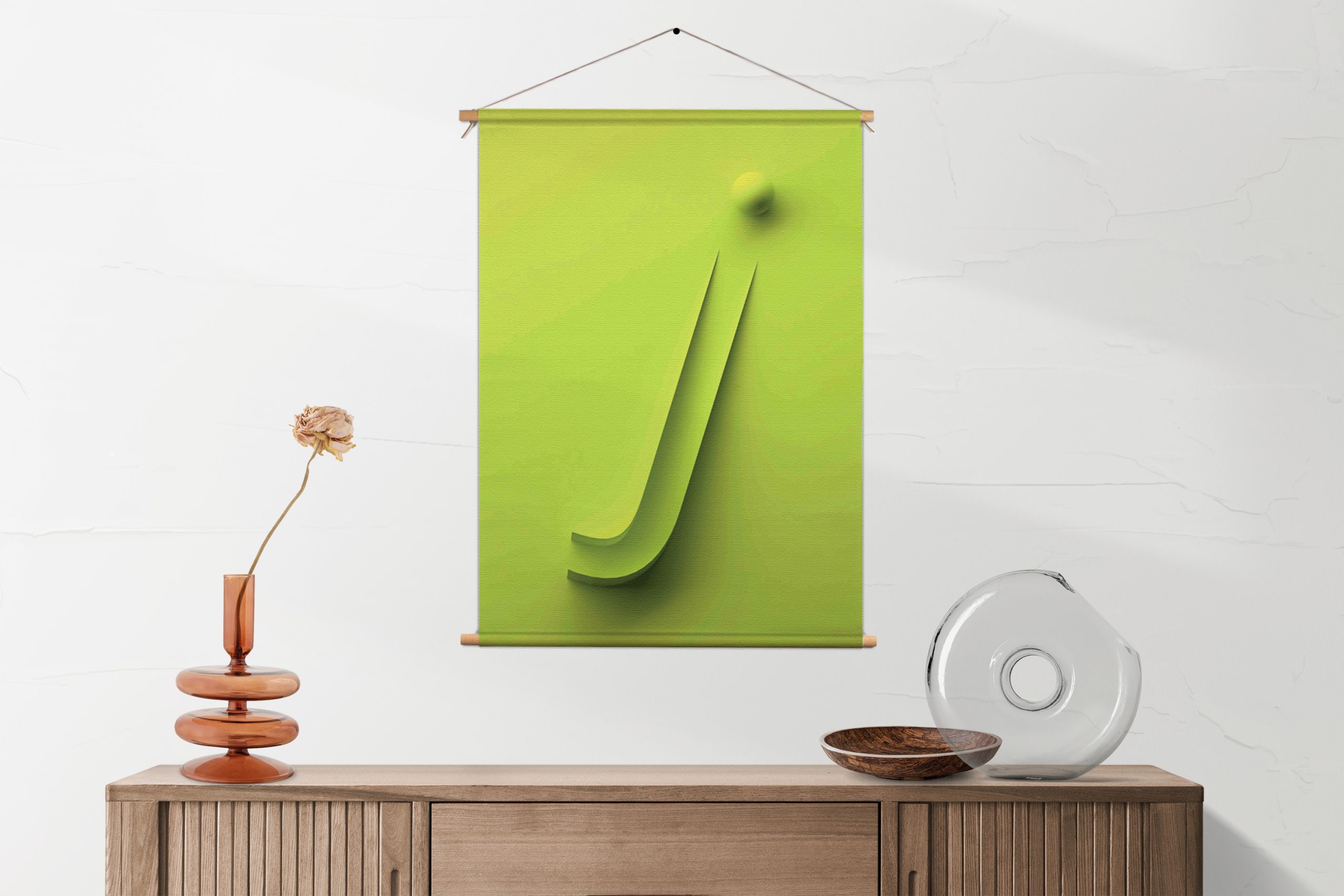 Textielposter Letter J