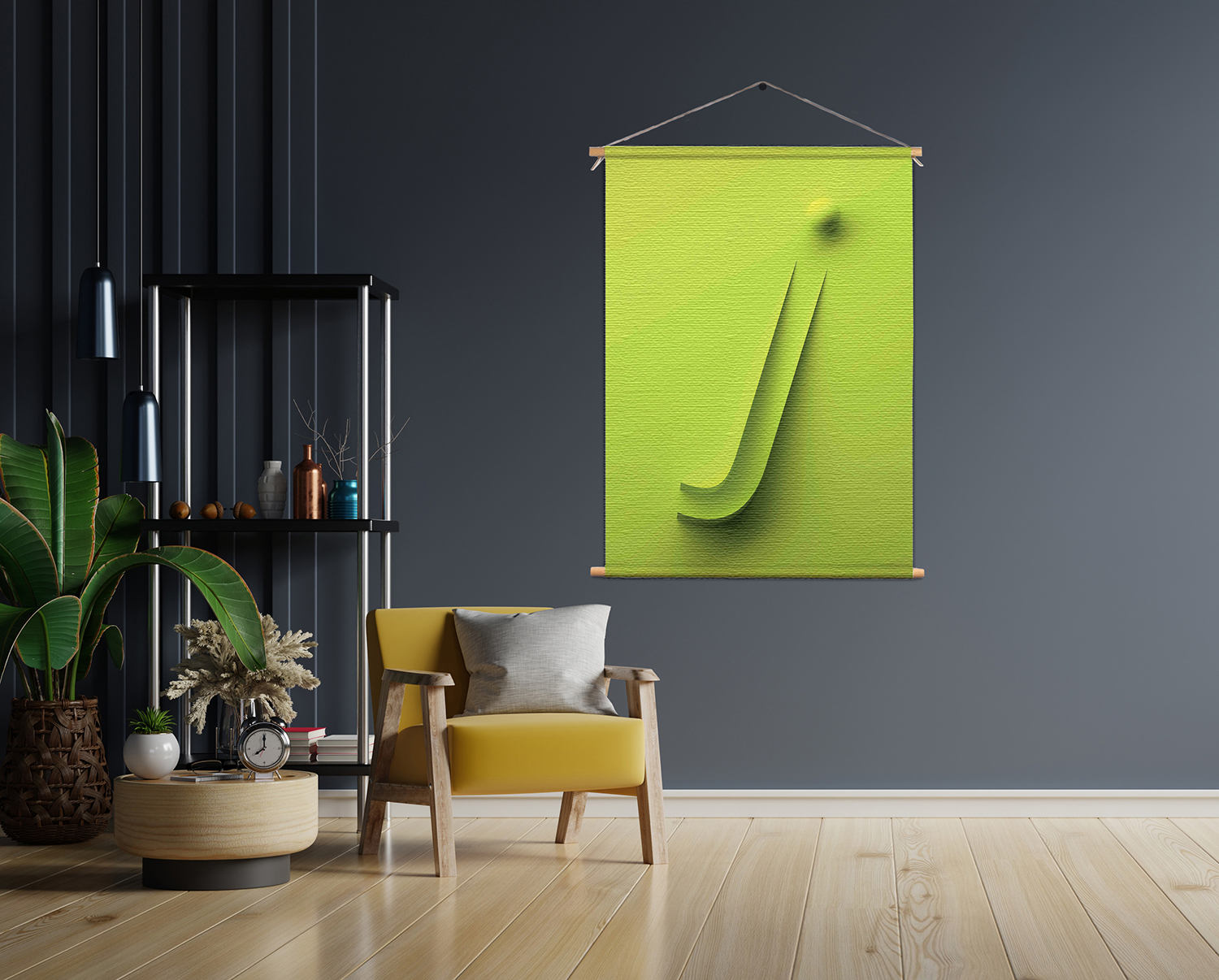 Textielposter Letter J