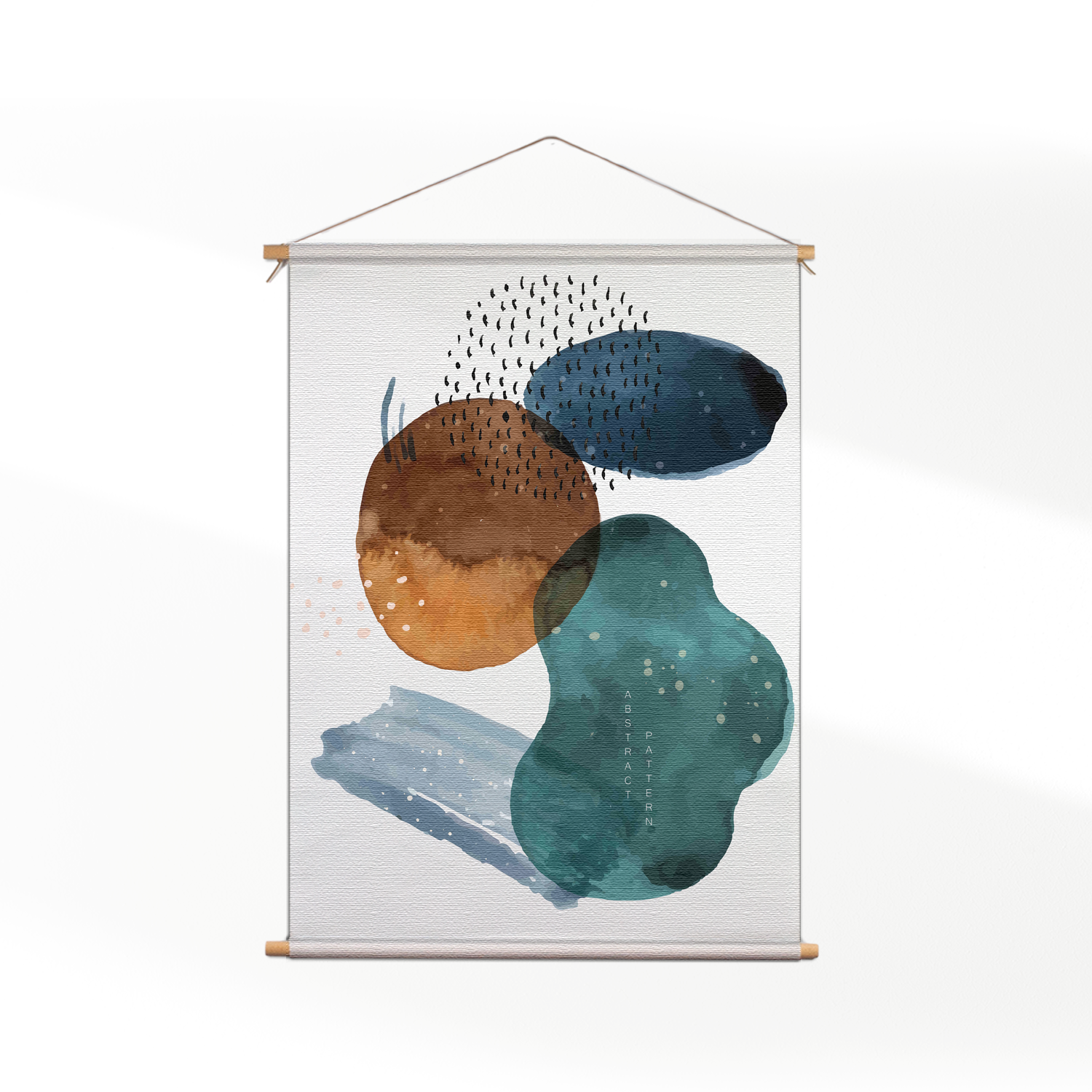 Textielposter Abstract Cirkels Multikleur 02