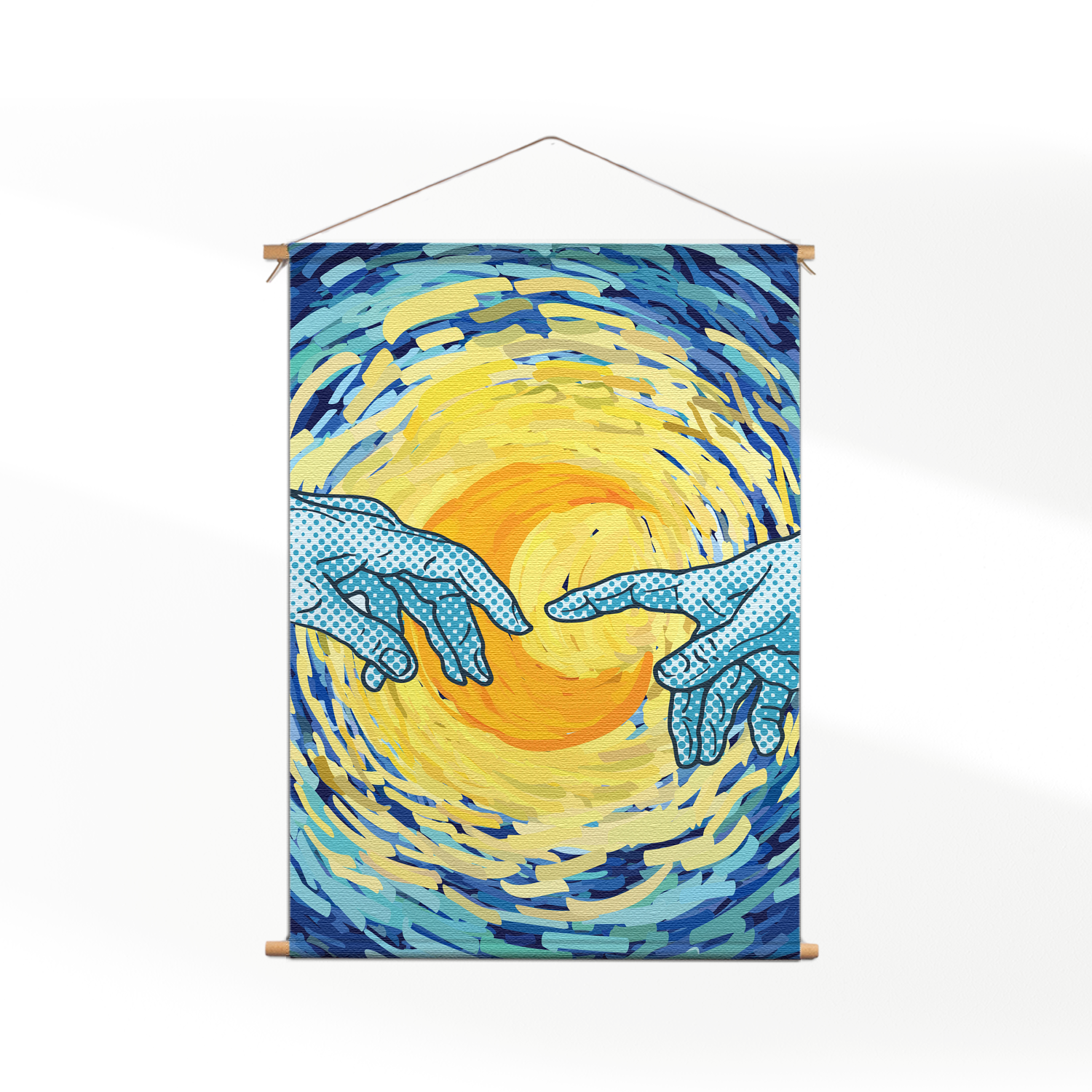 Template_50-70_verticaal_abstract_35 Textielposter De Slaapwandeling Naar De Maan