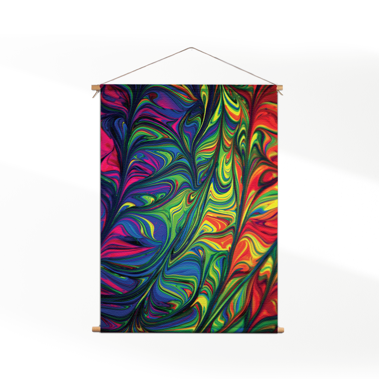 Textielposter Verf Kleuren Gemengd