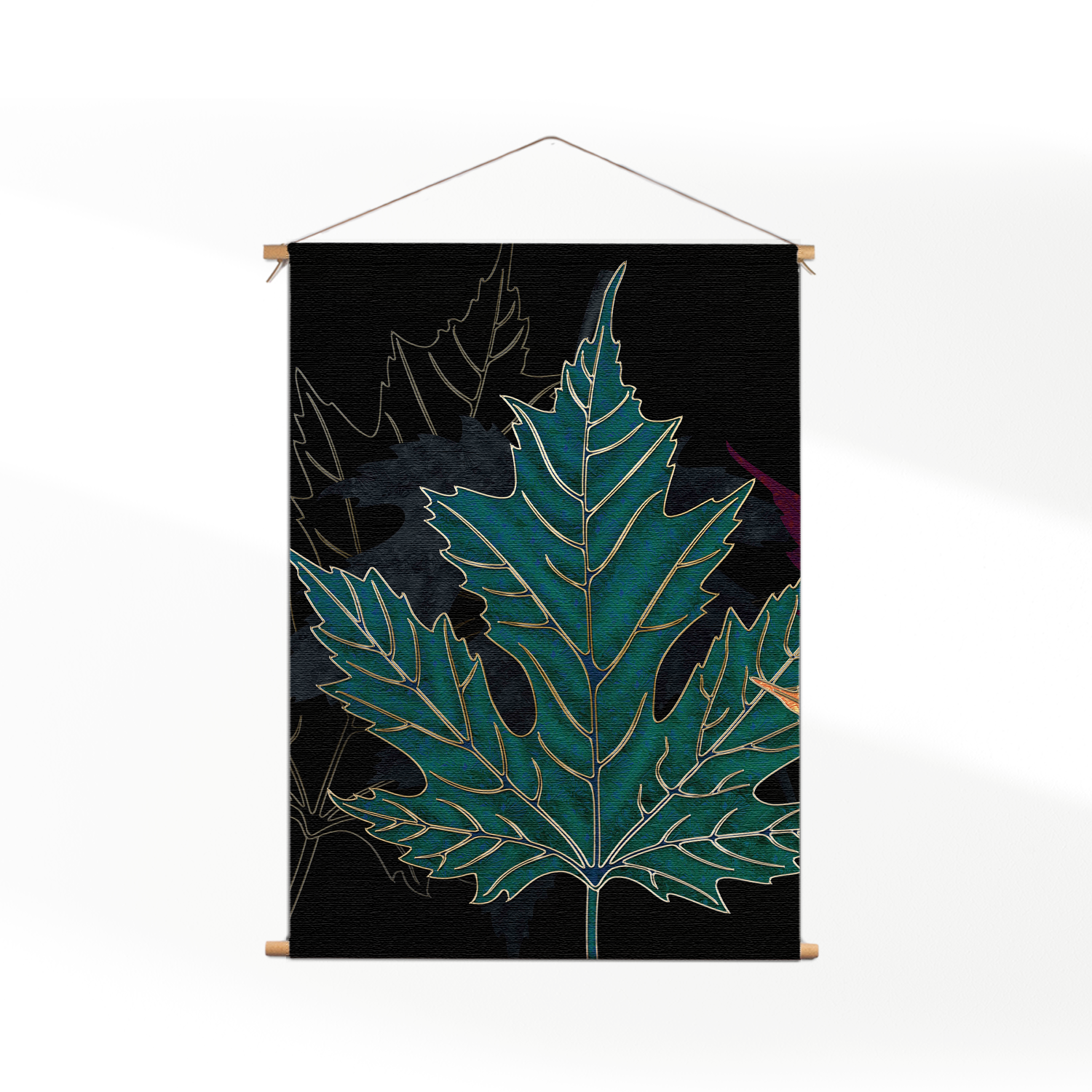 Template_50-70_verticaal_abstract_51 Textielposter Het Blad Van De Boom Kunst 01