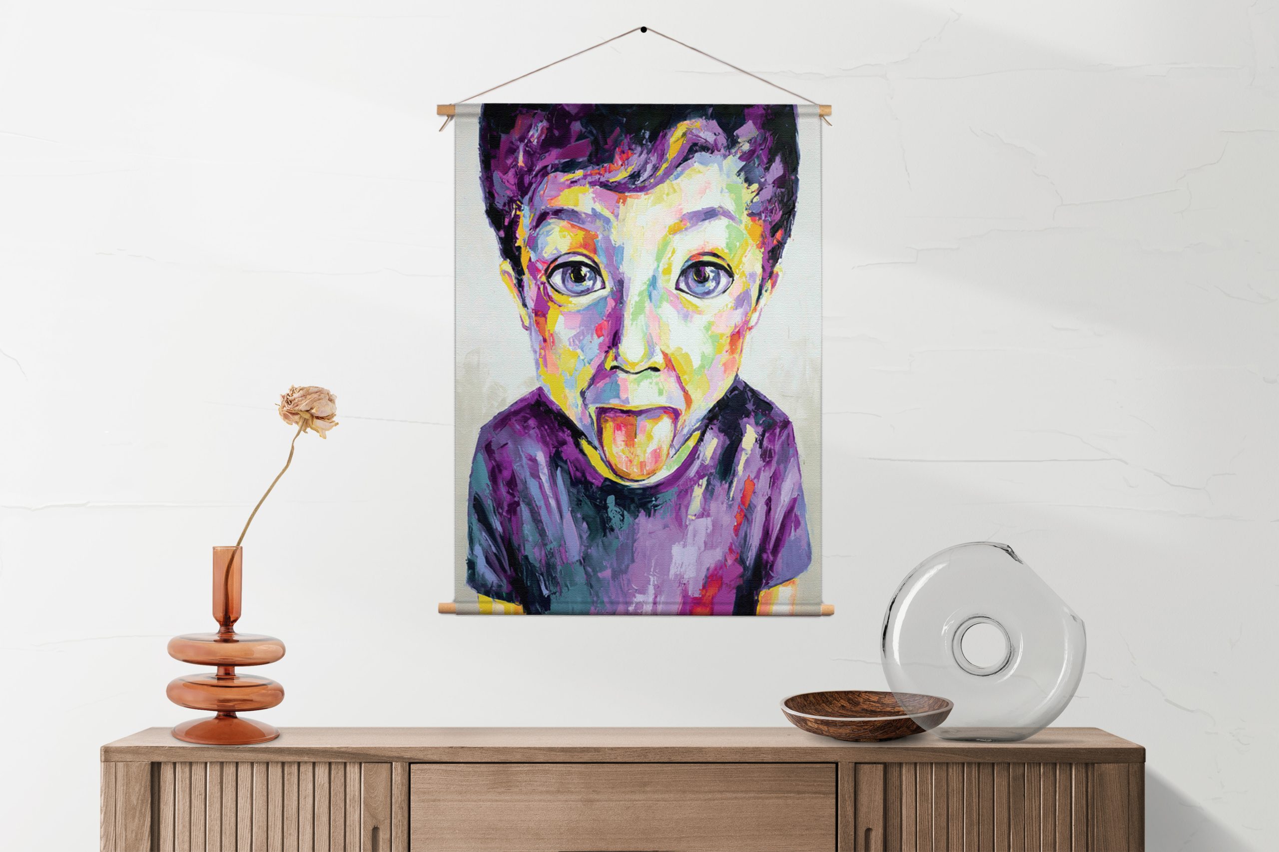 Textielposter The Colored Young Boy Art