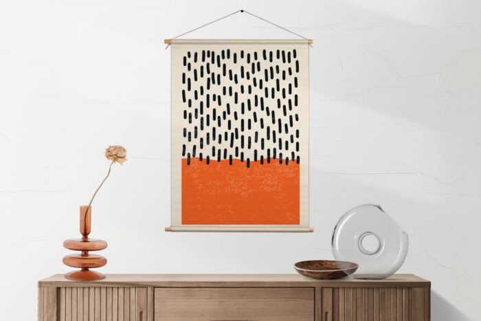 Textielposter Scandinavisch Oranje