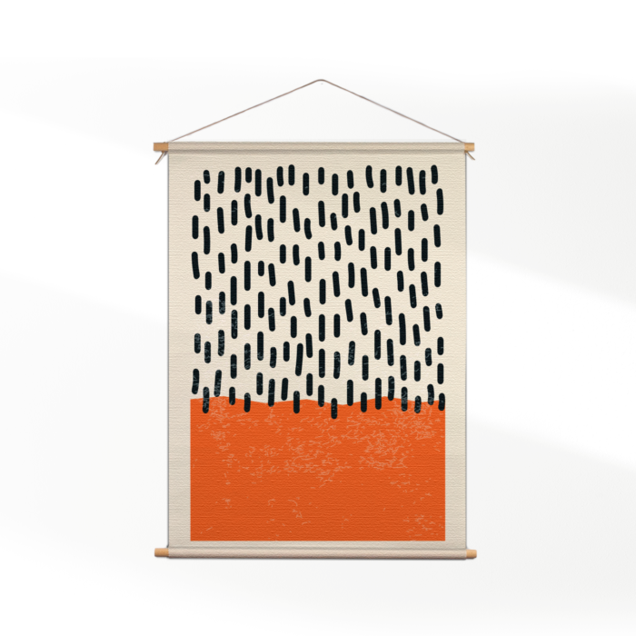 Textielposter Scandinavisch Oranje