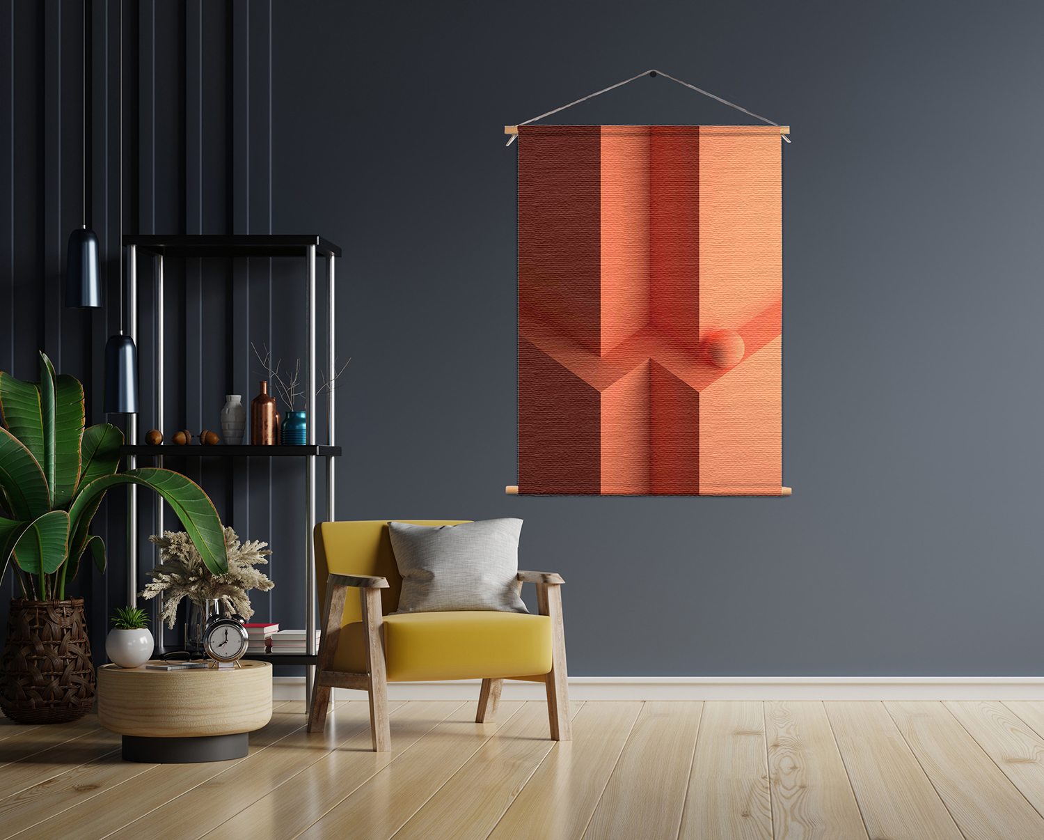 Textielposter Letter W