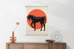 Textielposter Abstract Paard