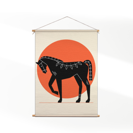 Textielposter Abstract Paard