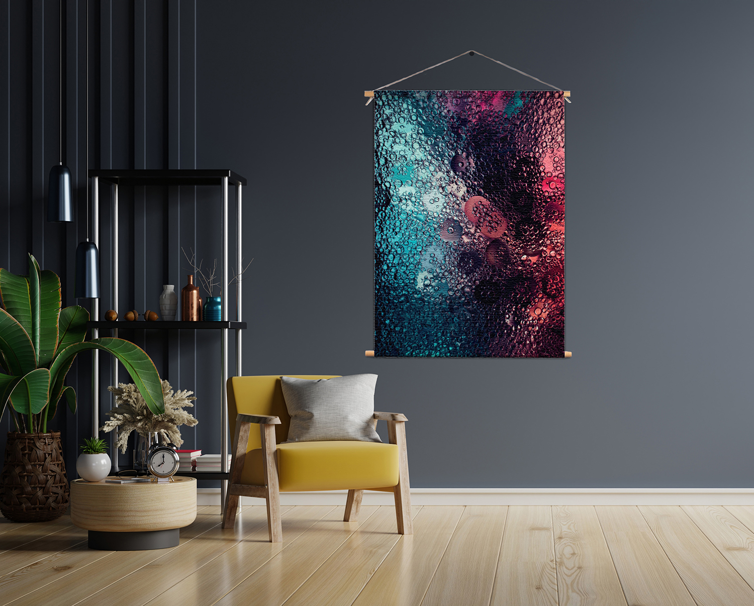 Textielposter Bubbles Art