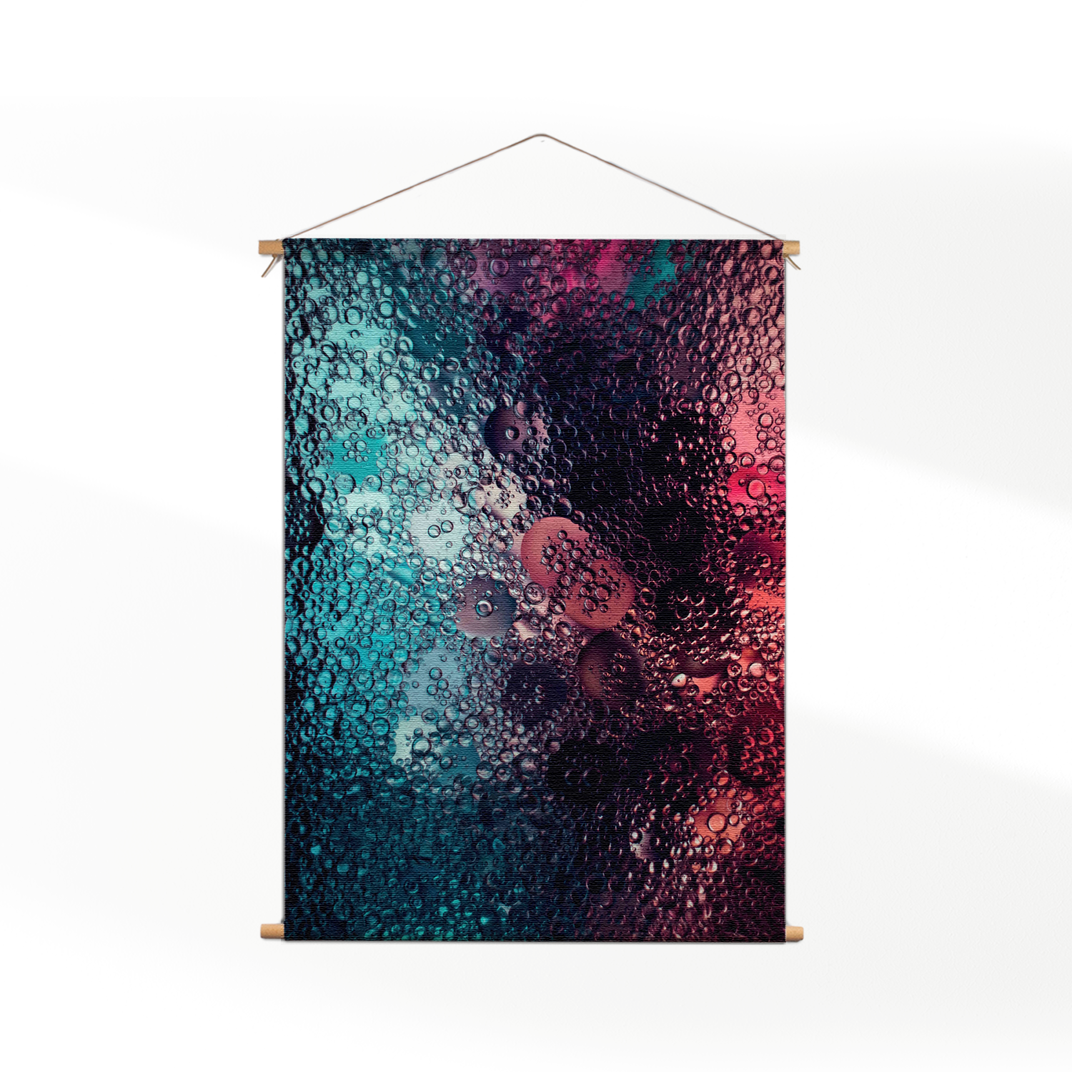 Textielposter Bubbles Art