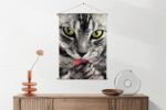 Textielposter Katte Hoofd Close up