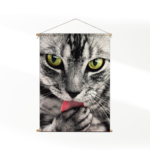 Textielposter Katte Hoofd Close up