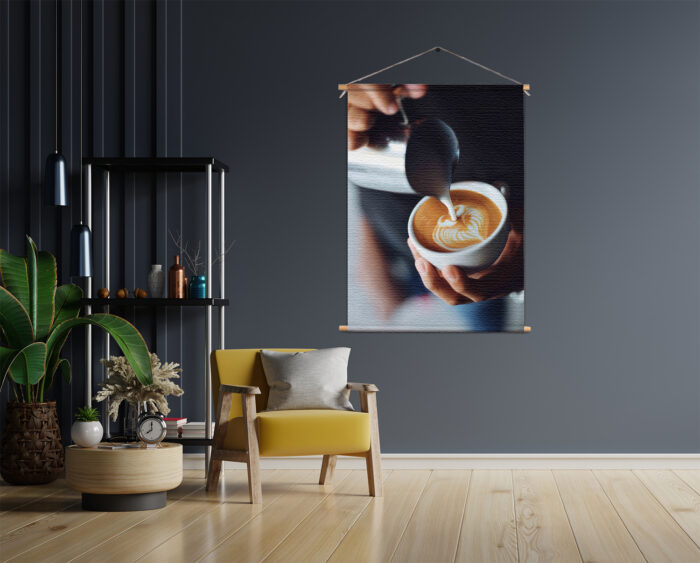 Textielposter Koffie Love