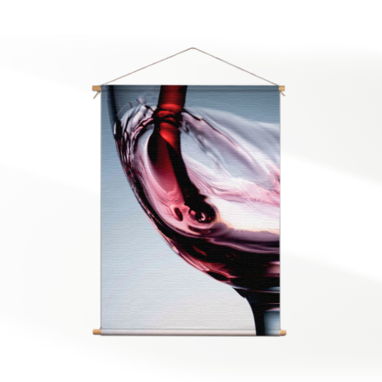 Textielposter Glas Rode wijn 01