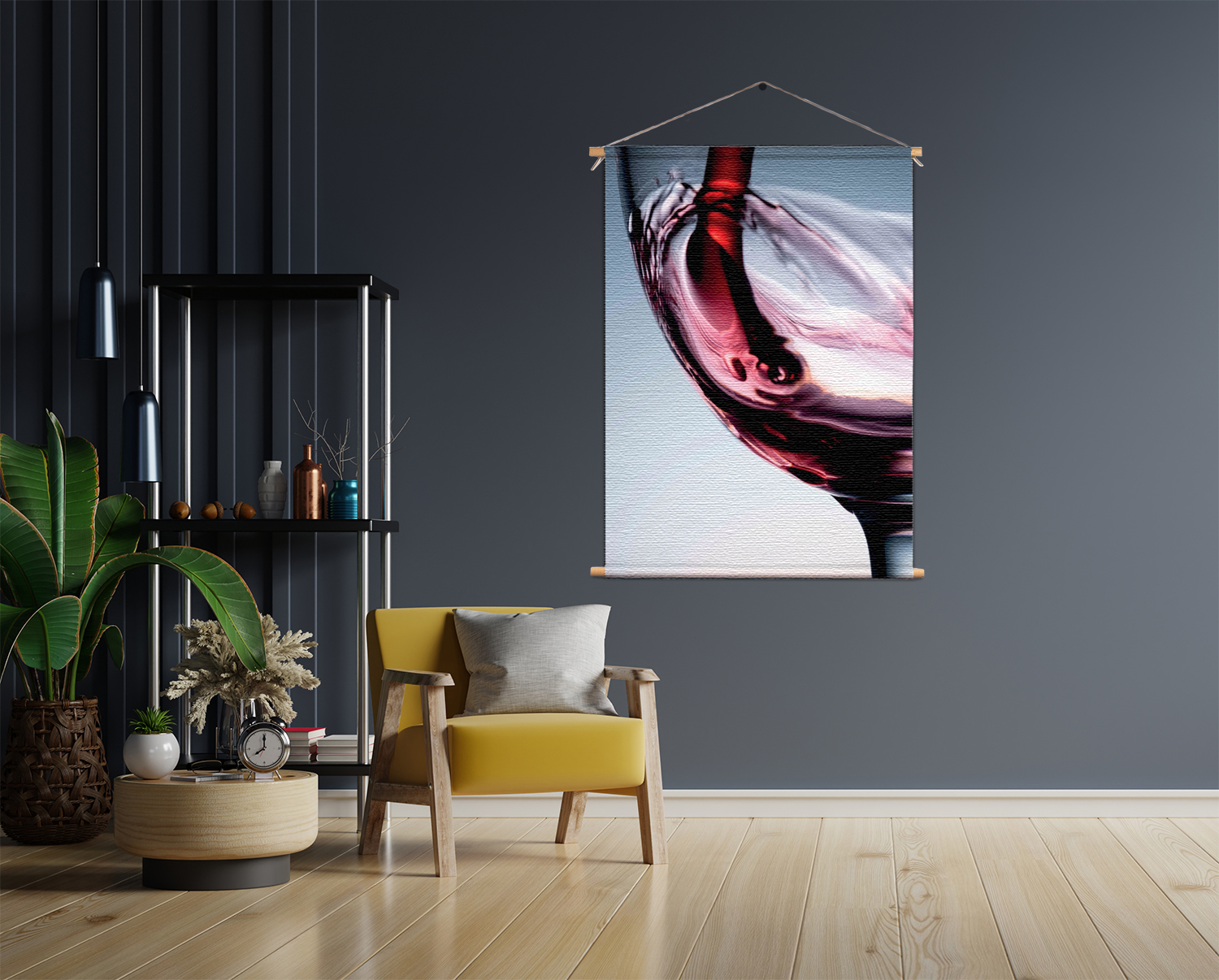 Template_50-70_verticaal_eten-en-drinken_36 Textielposter Glas Rode wijn 01
