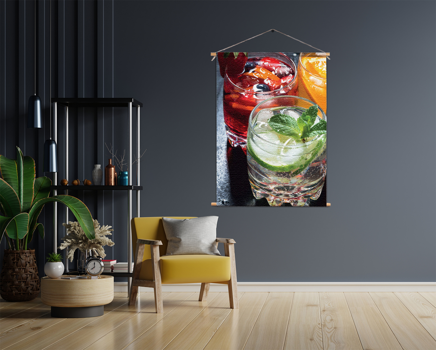 Textielposter Cocktails