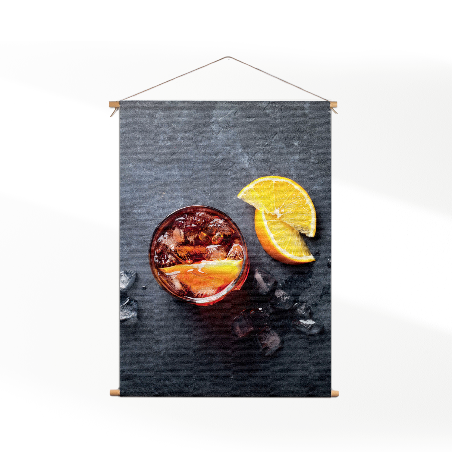 Textielposter Cocktail met Citroen