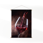 Textielposter Glas Rode wijn 02
