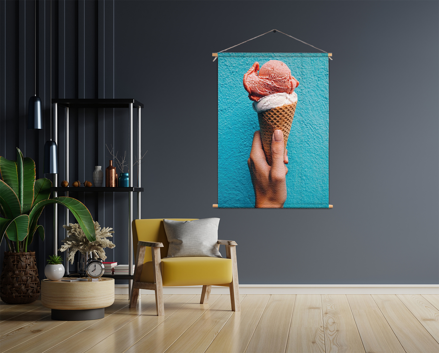 Template_50-70_verticaal_eten-en-drinken_53 Textielposter Ijsco op Hoorn