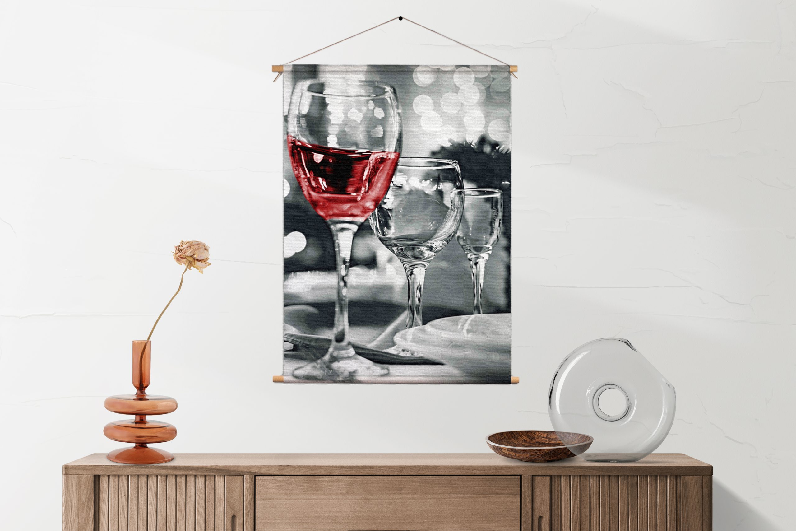 Textielposter Drink Rode Wijn