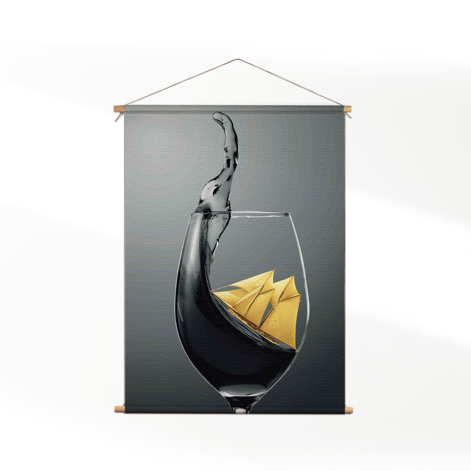 Template_50-70_verticaal_eten-en-drinken_80 Textielposter Sailing Wine 01