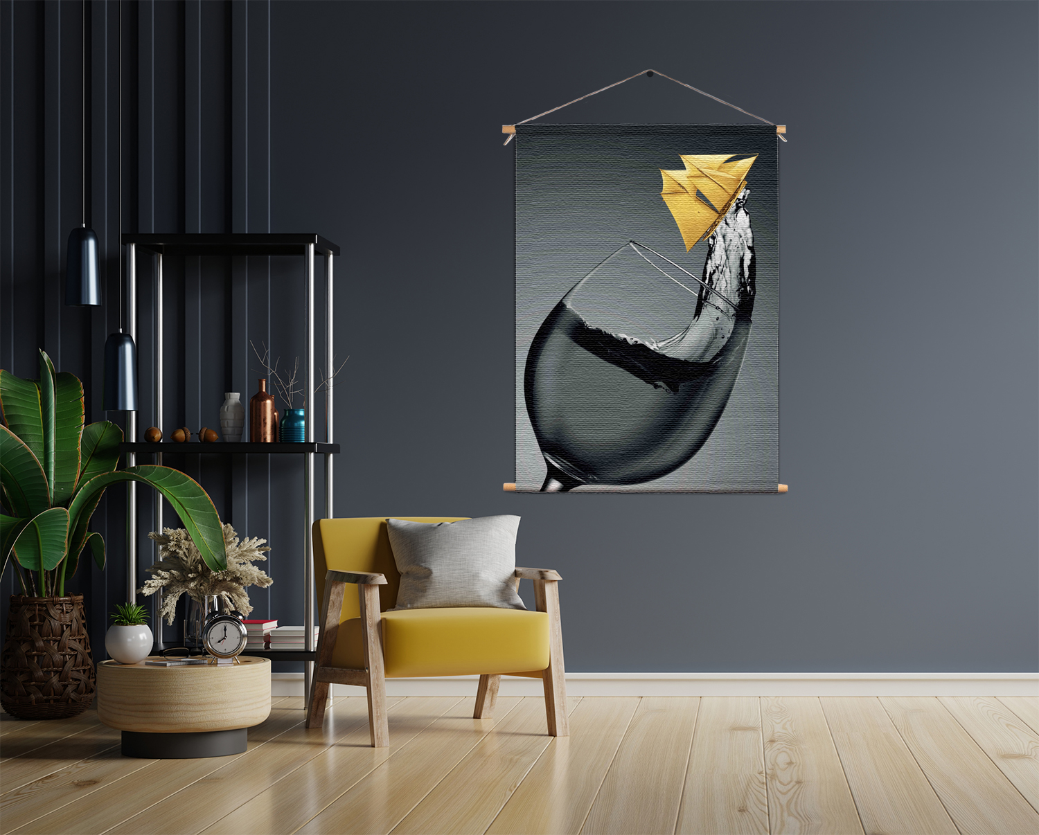 Template_50-70_verticaal_eten-en-drinken_81 Textielposter Sailing Wine 02