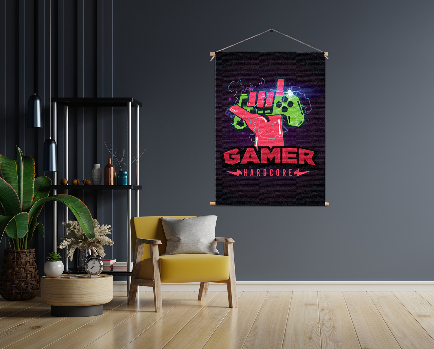 Textielposter Gamer Hardcore