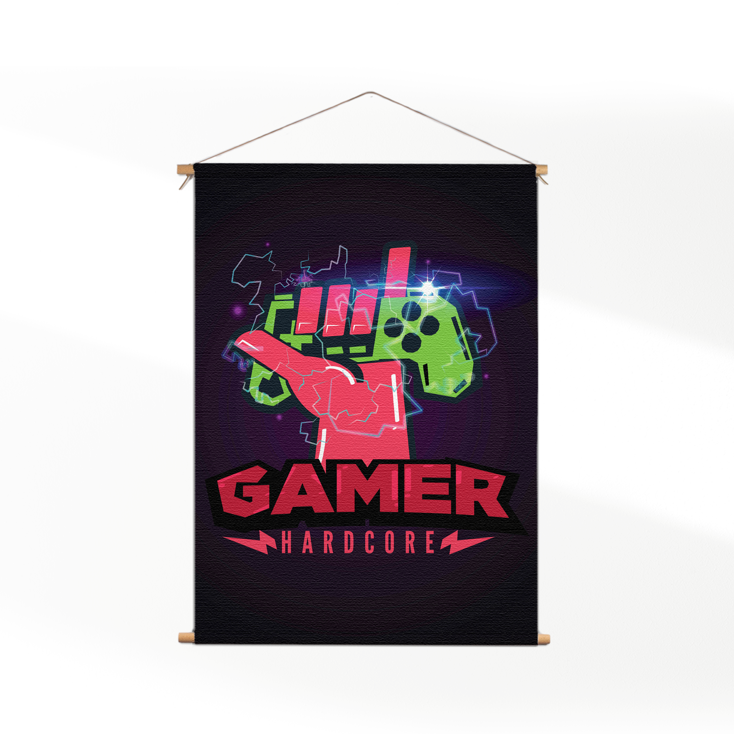 Textielposter Gamer Hardcore