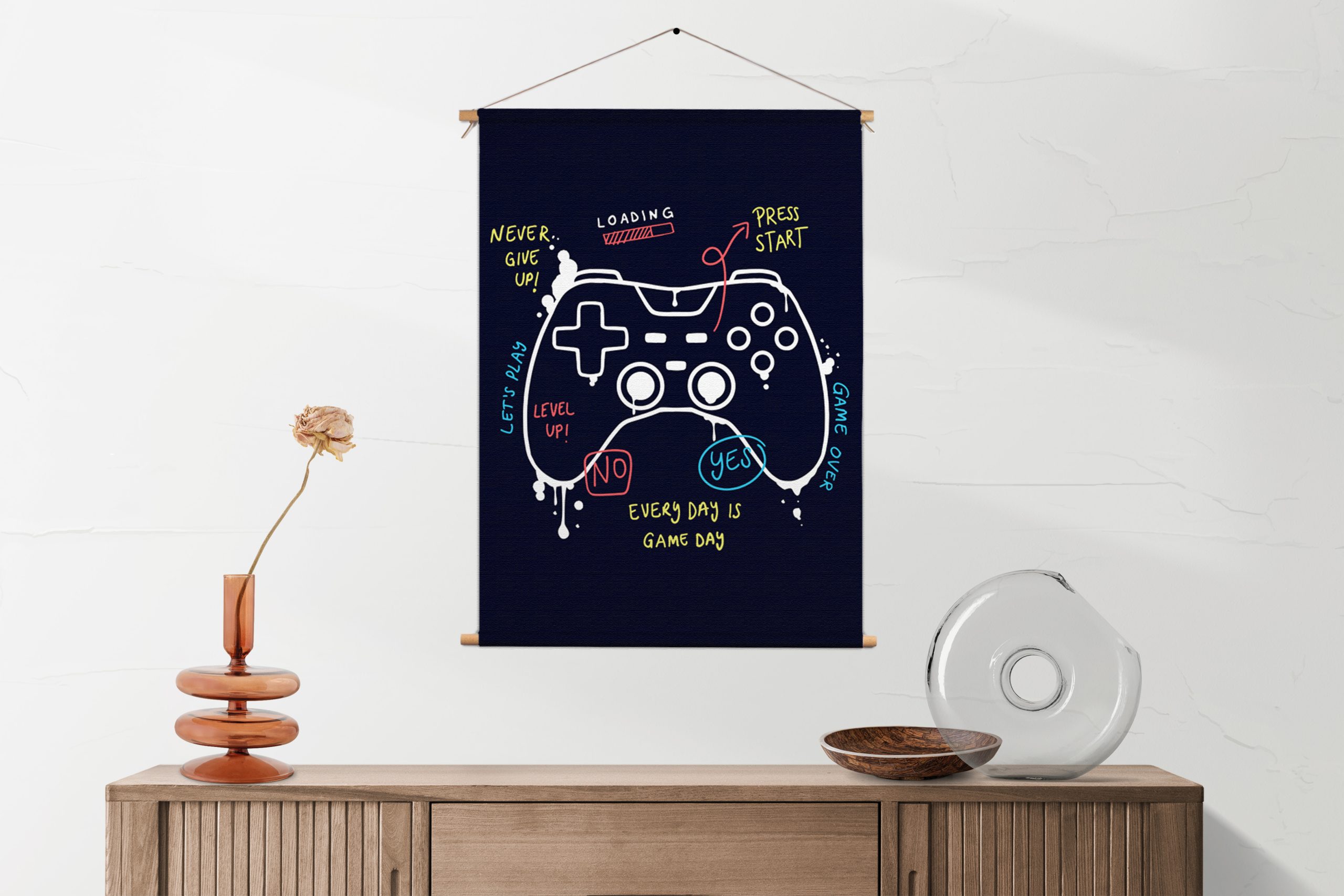 Textielposter Game Controller