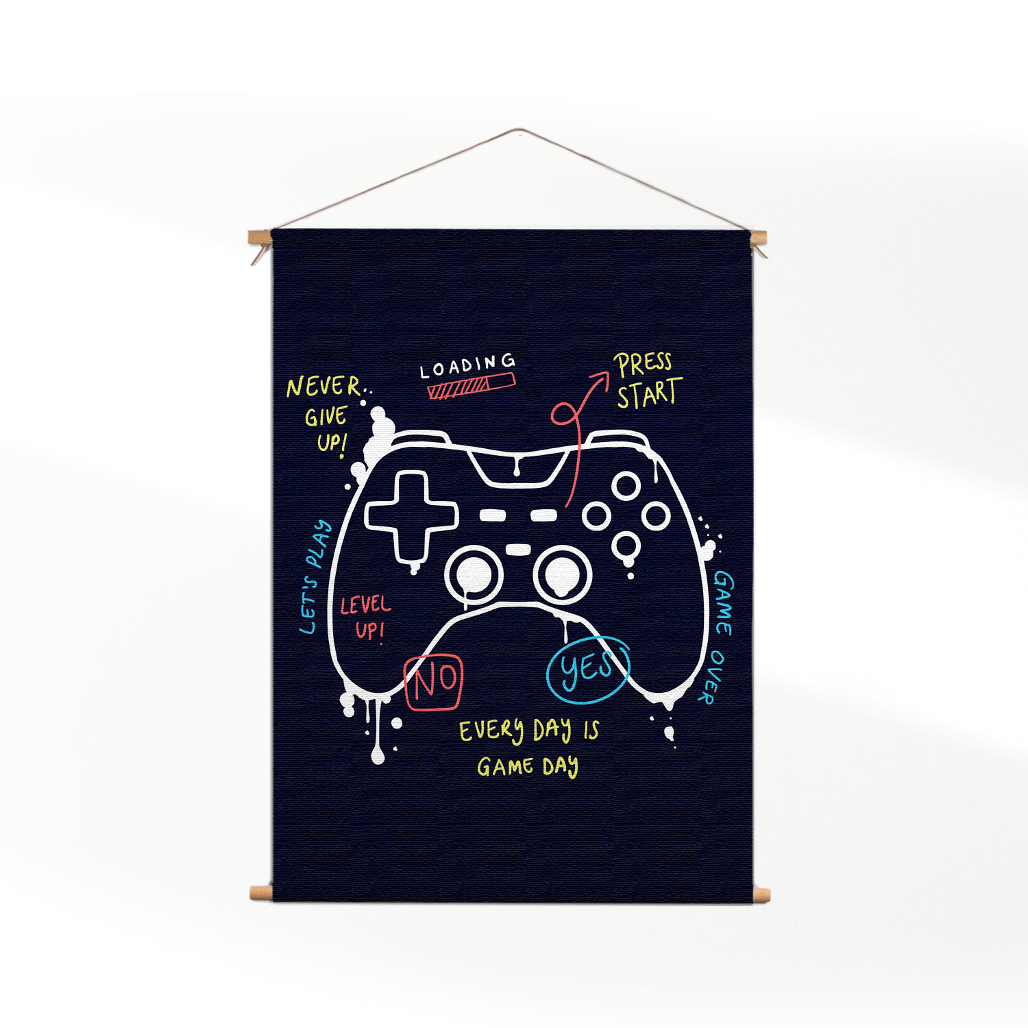 Textielposter Game Controller