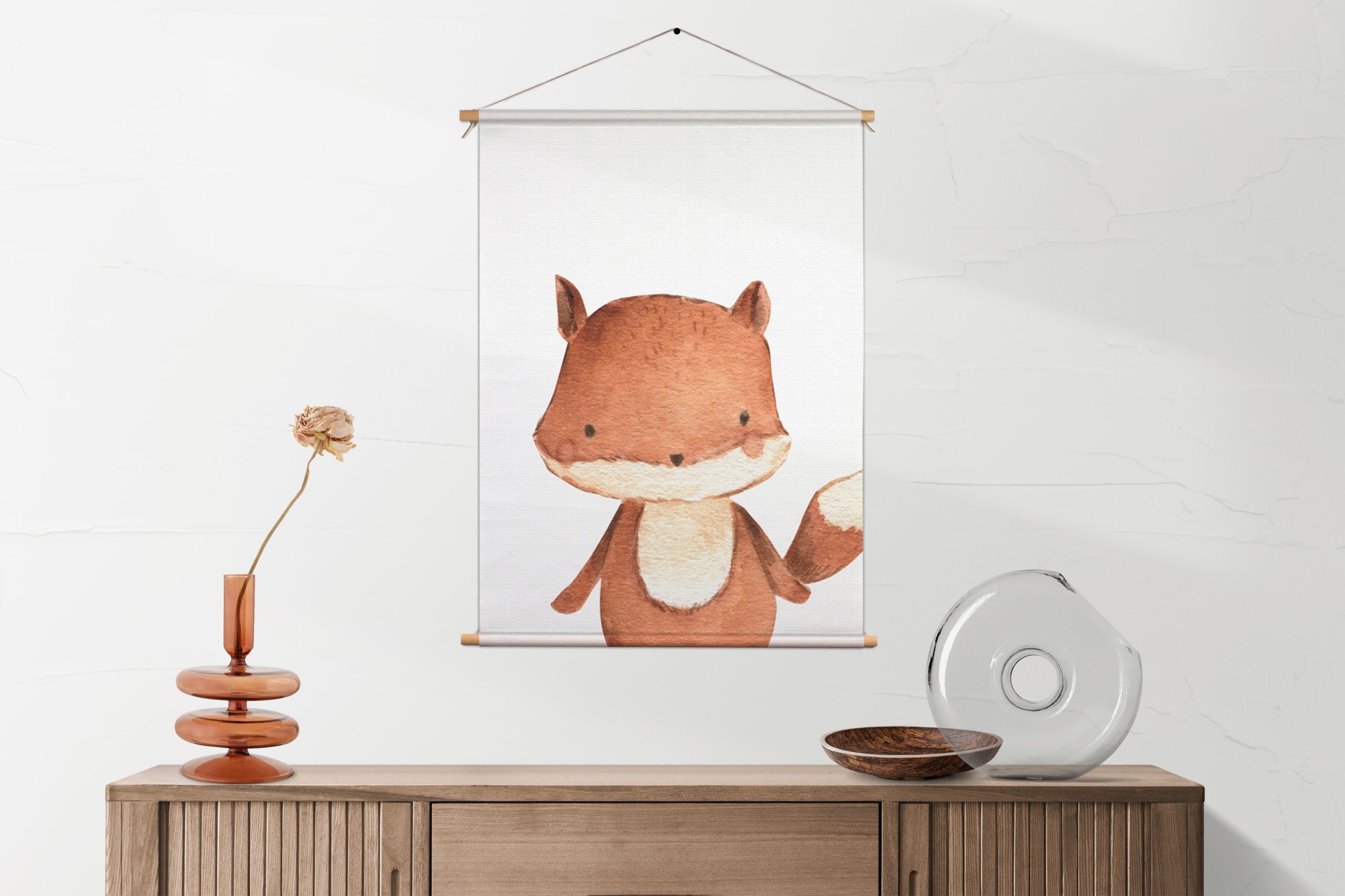 Template_50-70_verticaal_kinderen_18 Textielposter Vosje