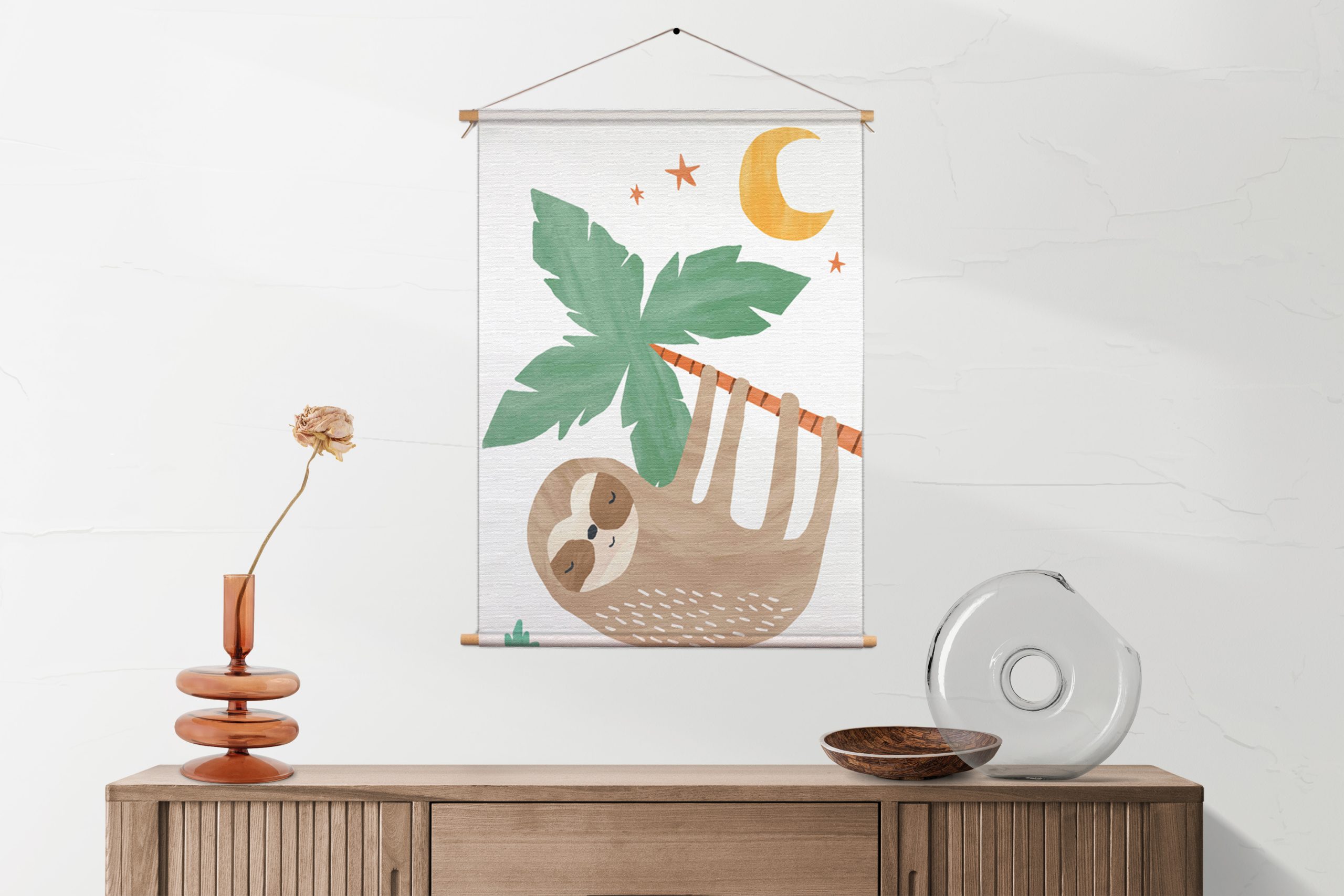 Textielposter De Luie luiaard