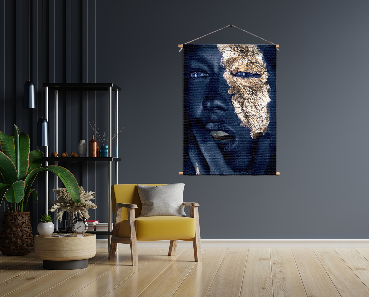Textielposter Golden Whoman 04