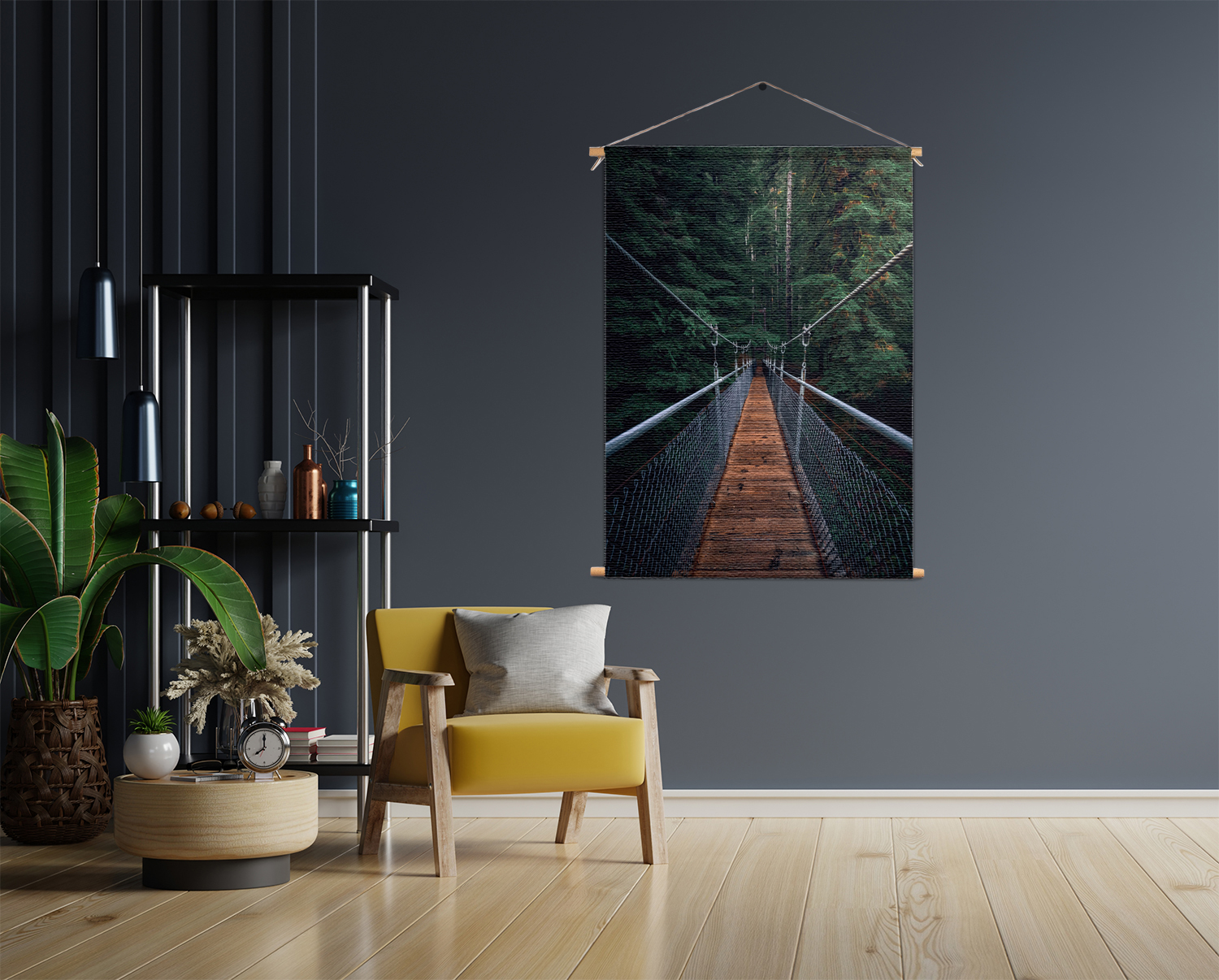 Template_50-70_verticaal_natuur_18 Textielposter Over de brug