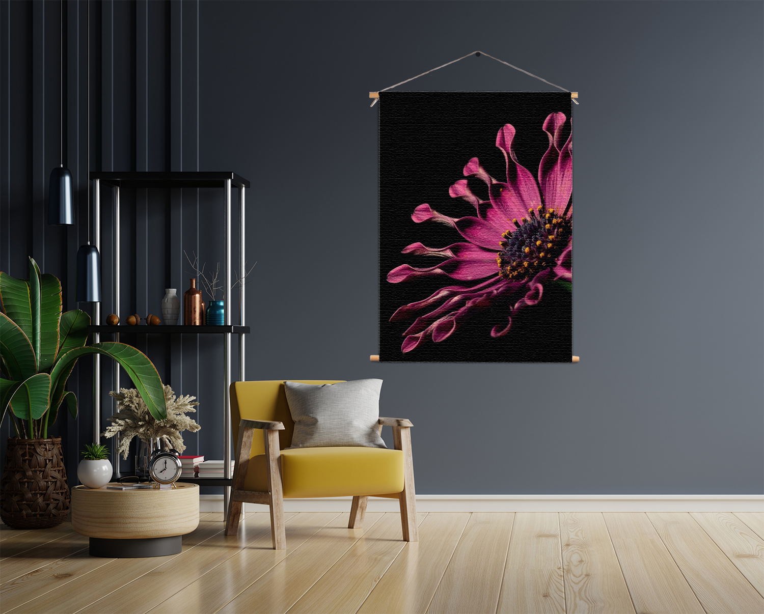 Textielposter Aster Bloem