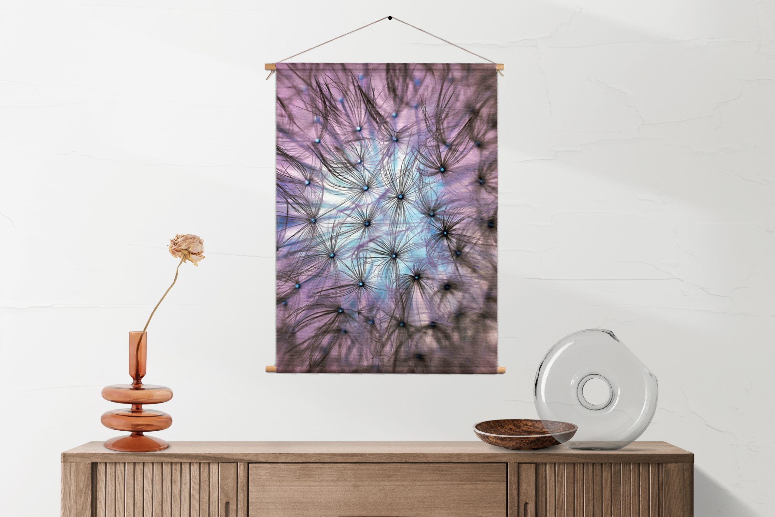Textielposter Paardenbloem pluis