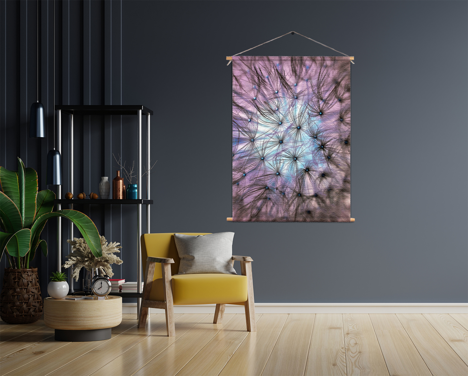 Textielposter Paardenbloem pluis