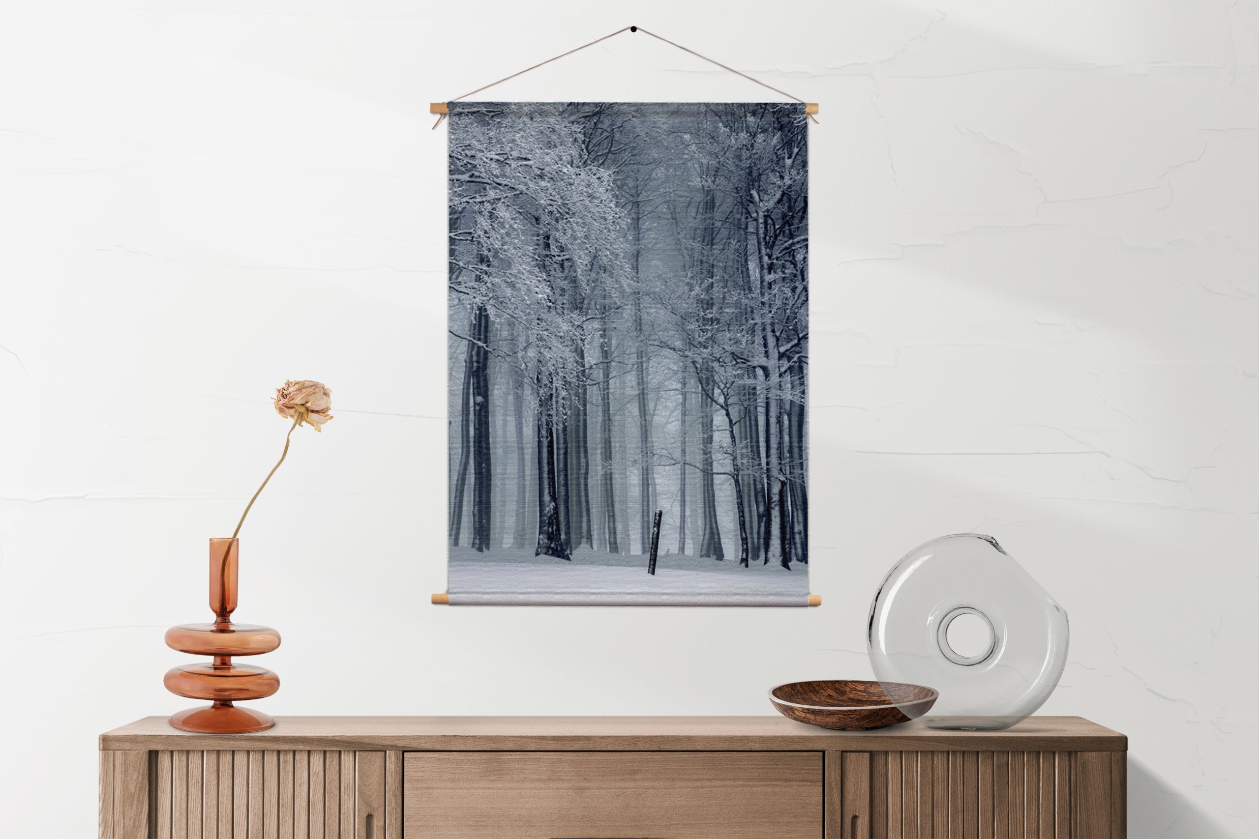 Template_50-70_verticaal_natuur_27-1-1.jpg Textielposter Het winterse bos