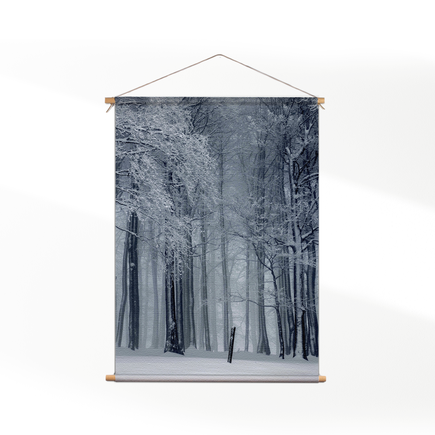 Template_50-70_verticaal_natuur_27 Textielposter Het winterse bos