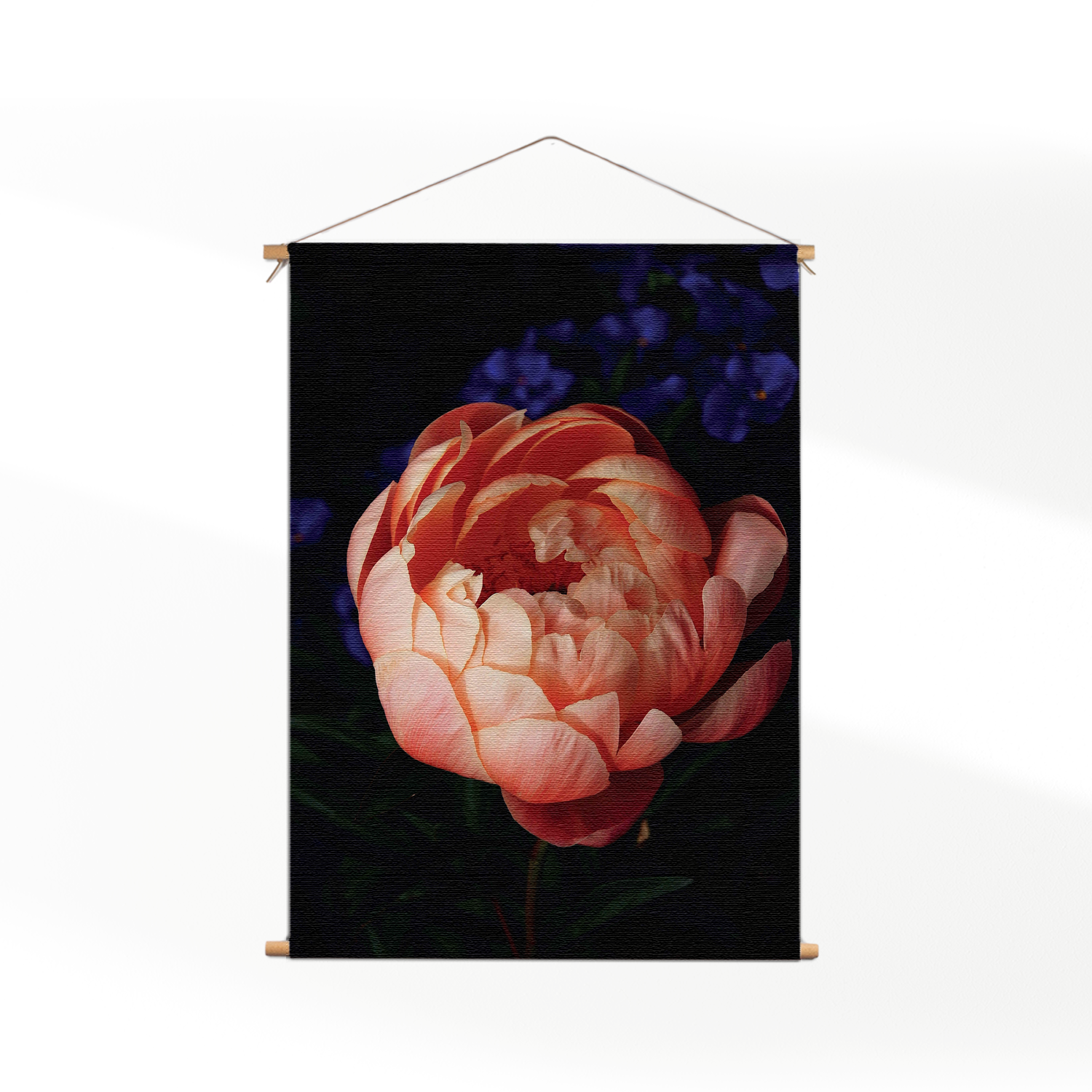Template_50-70_verticaal_natuur_28 Textielposter Pioenroos