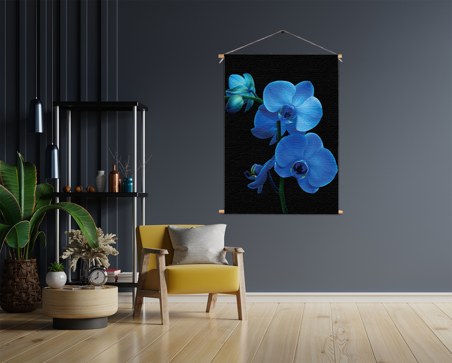 Template_50-70_verticaal_natuur_39 Textielposter Orchidee