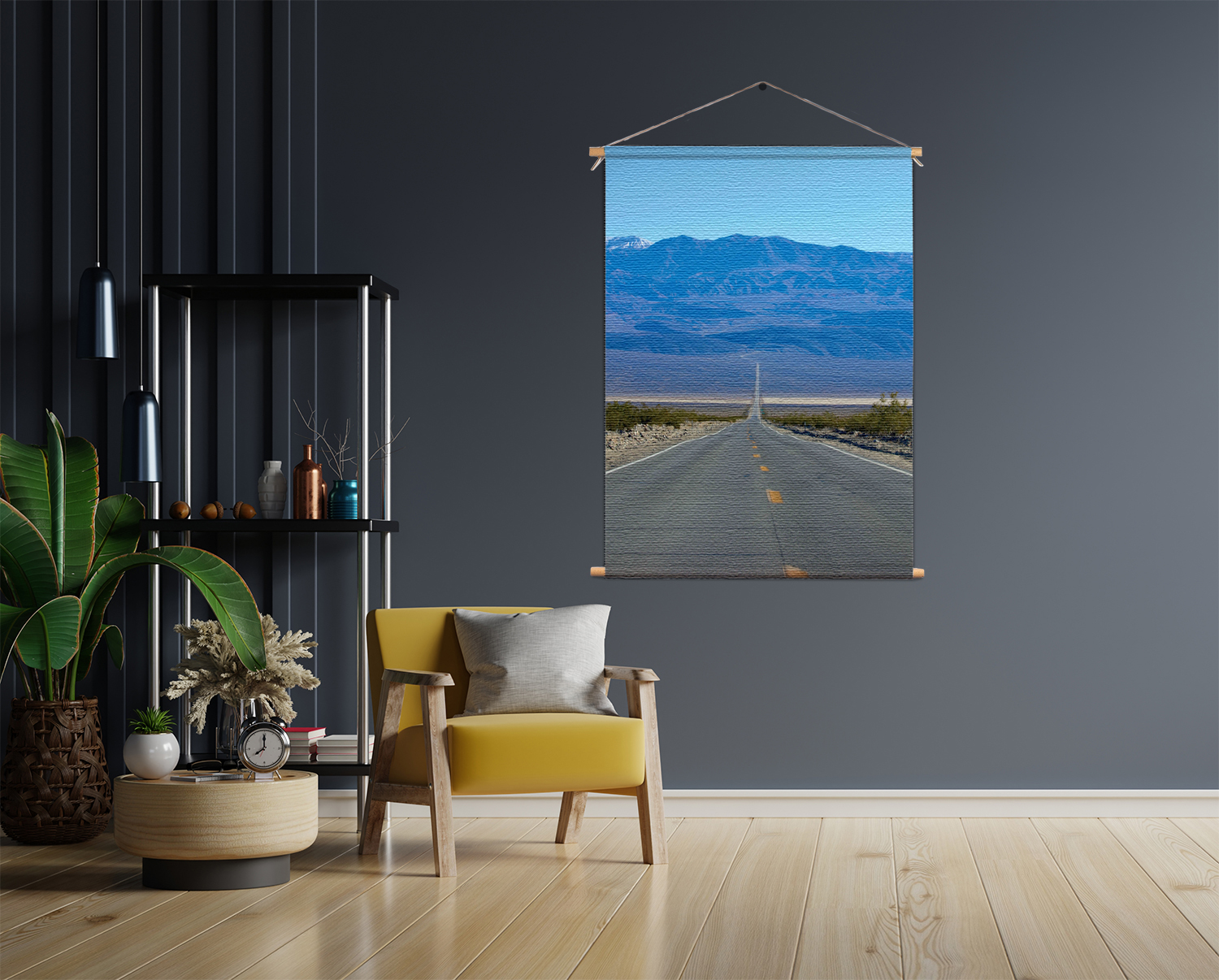 Textielposter The road in Deathvalley